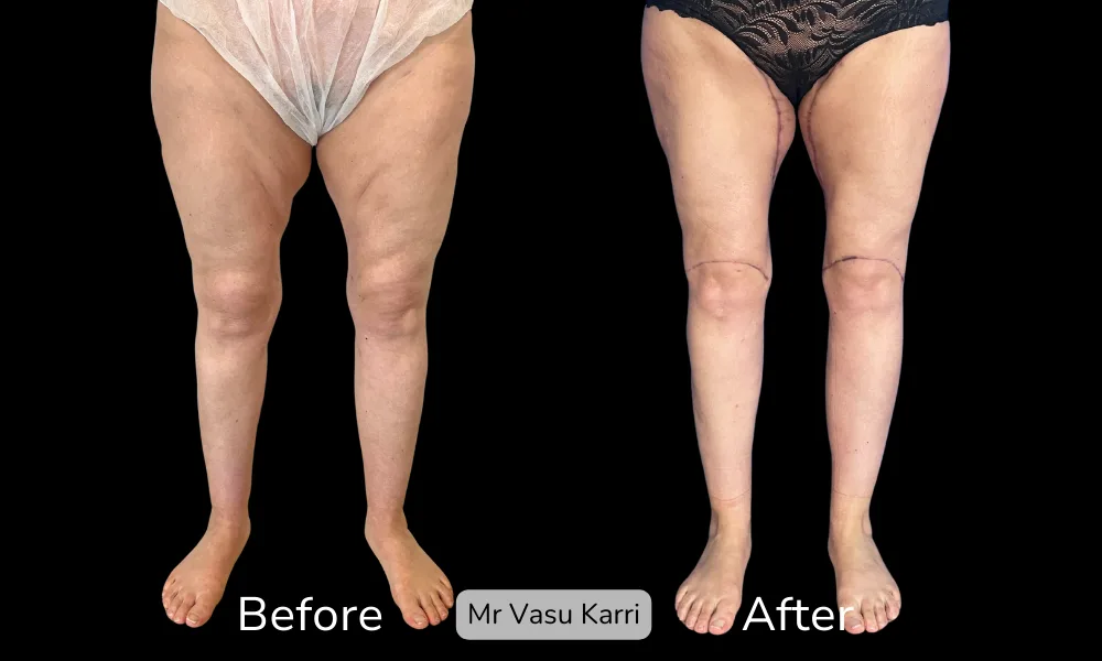 Before and after Thigh Lift, patient 1
